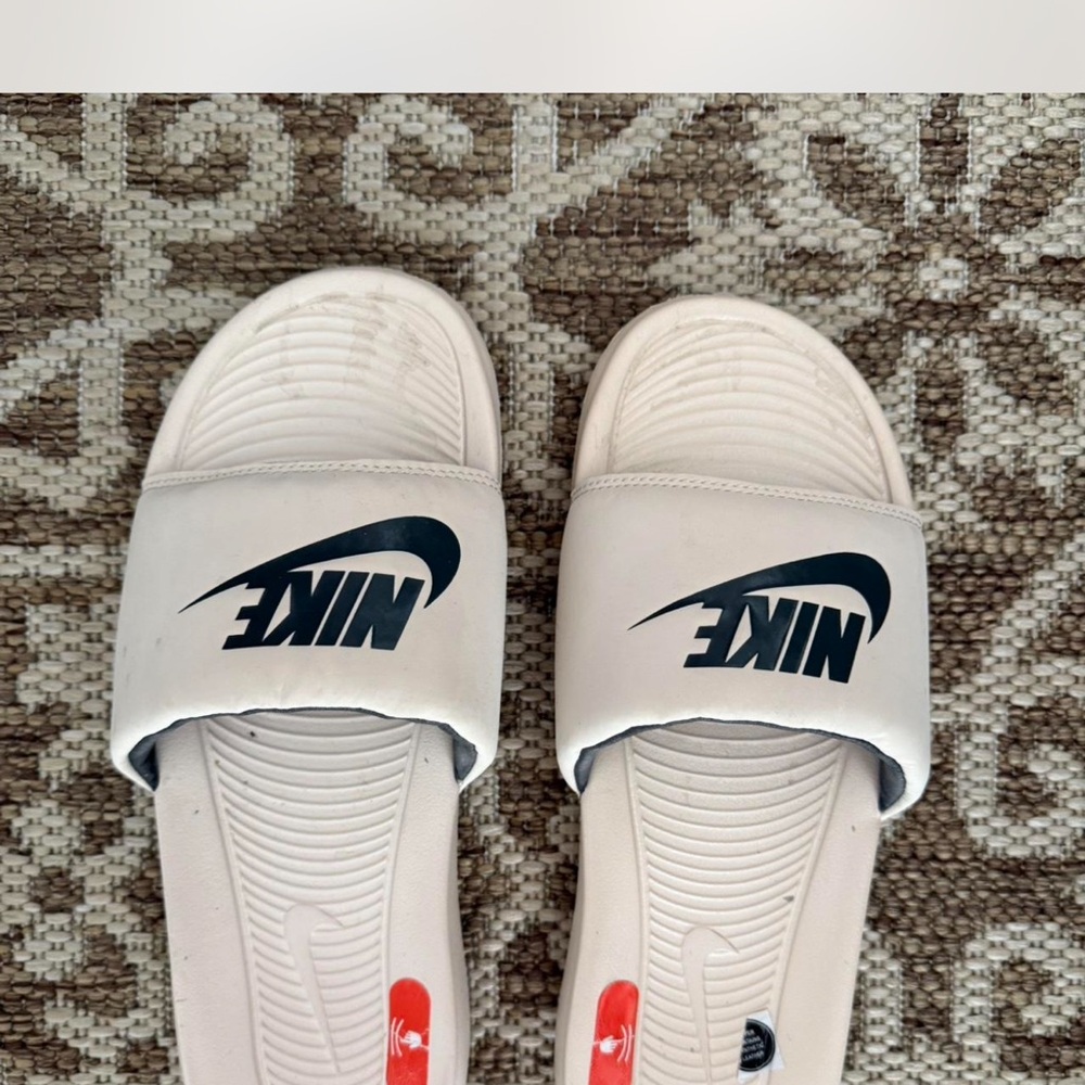 Nike White Slide Sandals